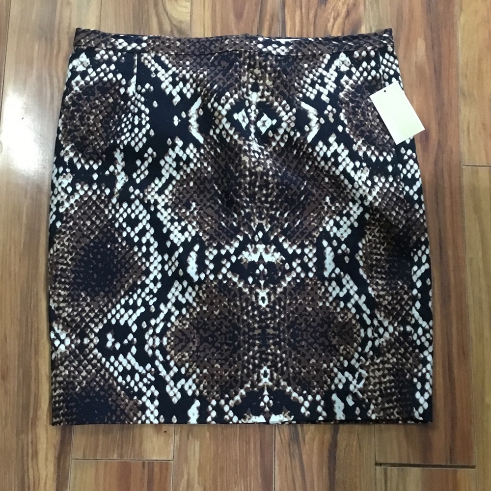 Michael Kors Snakeskin Print Skirt, Size 12, NWT.